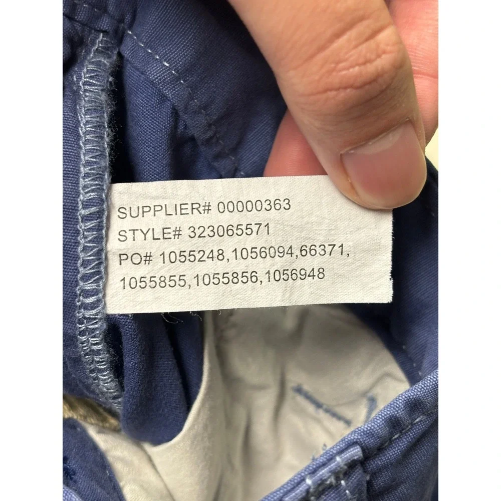 VTG Y2K Polo Ralph Lauren Blue Cargo Pants Wide Leg Zipper Pockets Boys 16 28X29